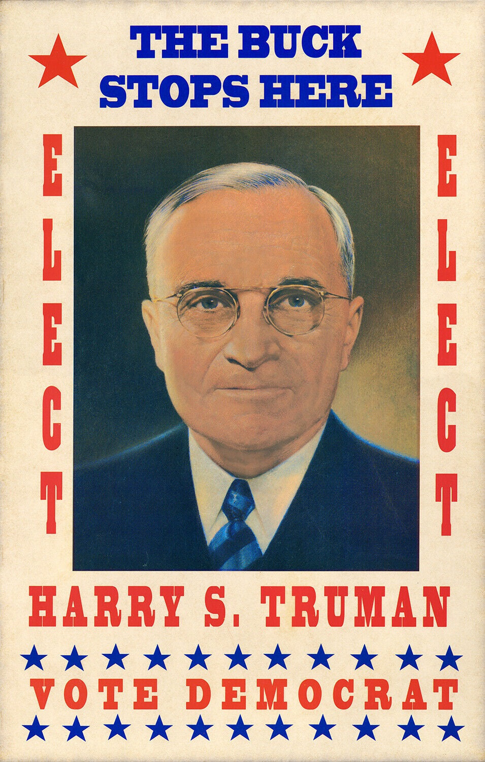 Harry Truman The Buck Stops Here Glossy Poster Picture Photo Print Banner Booma Prints