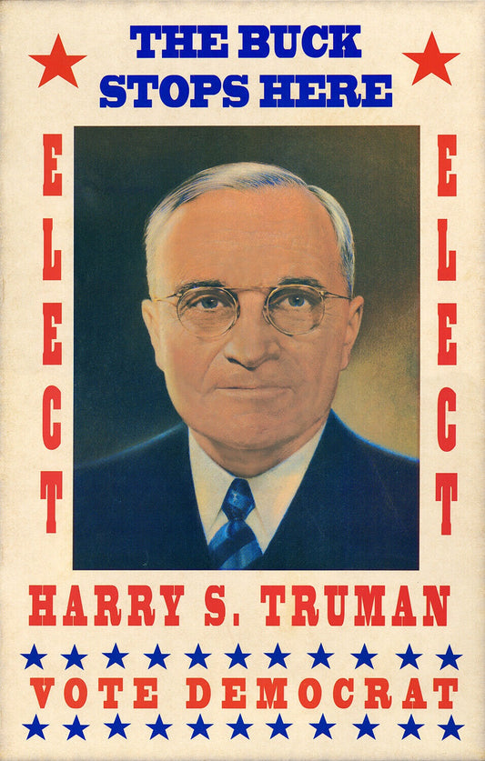 Harry Truman The Buck Stops Here Glossy Poster Picture Photo Print Banner Booma Prints