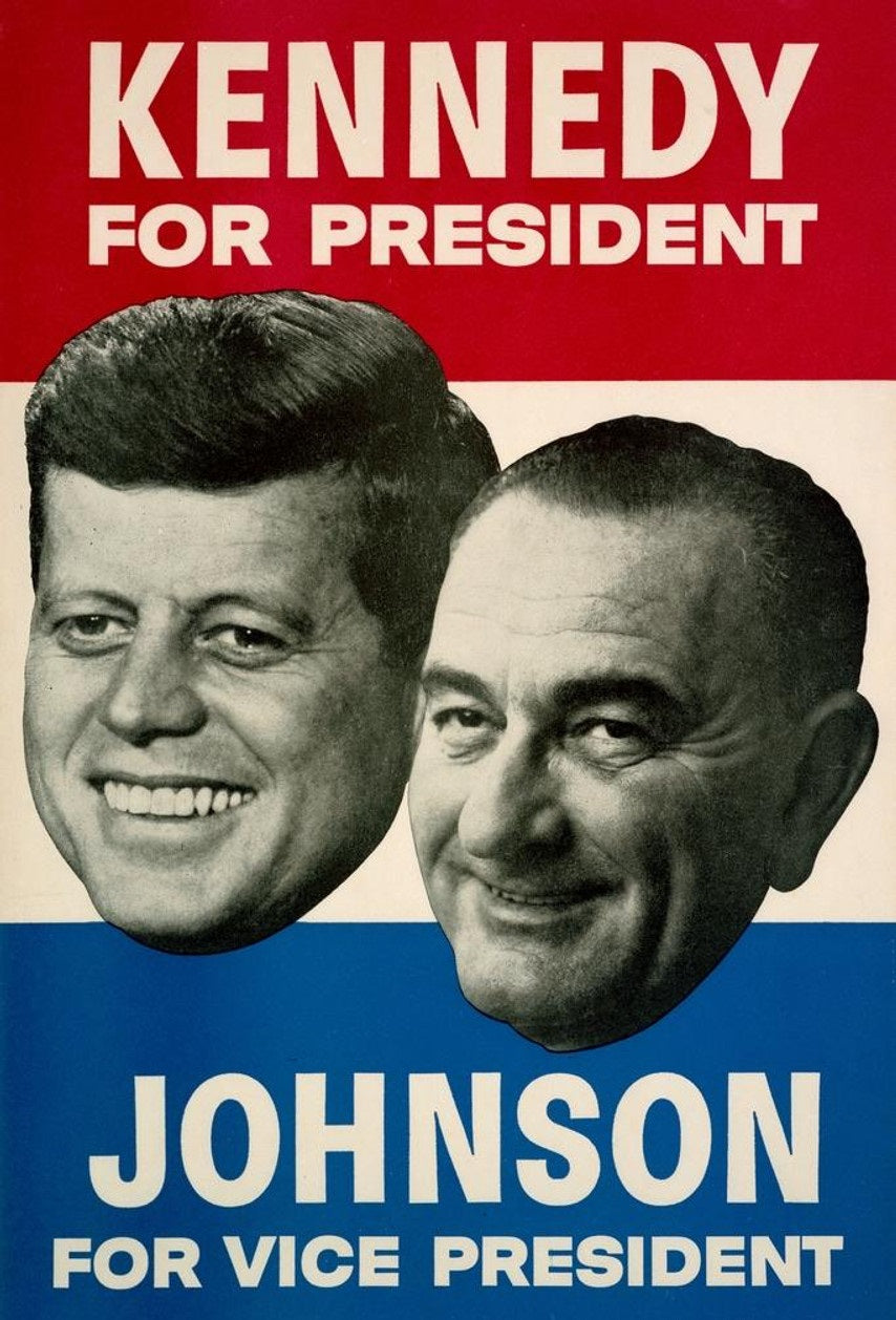 John Kennedy Johnson Campaign Ad Glossy Poster Picture Photo Print Banner Booma Prints