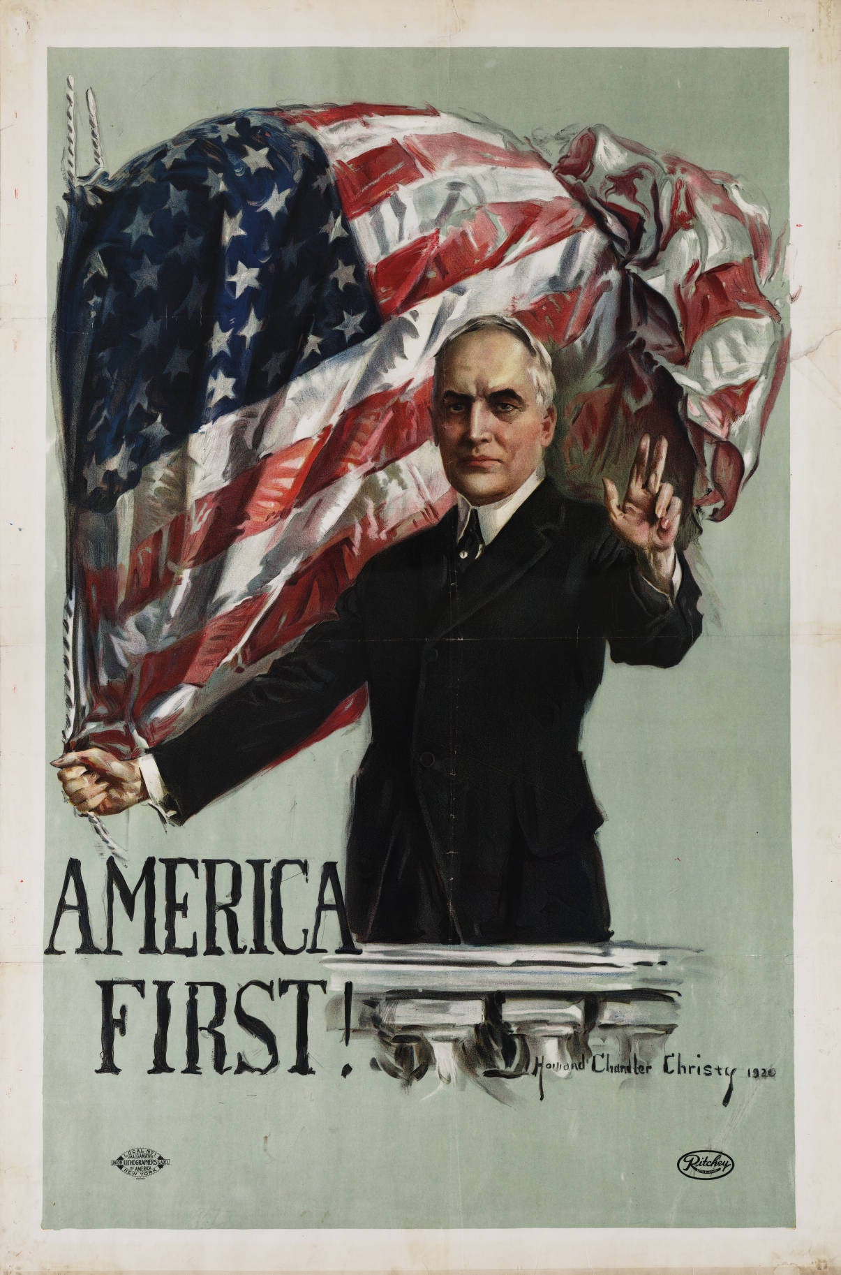 Warren G Harding Campaign Ad Glossy Poster Picture Photo Print Banner Booma Prints