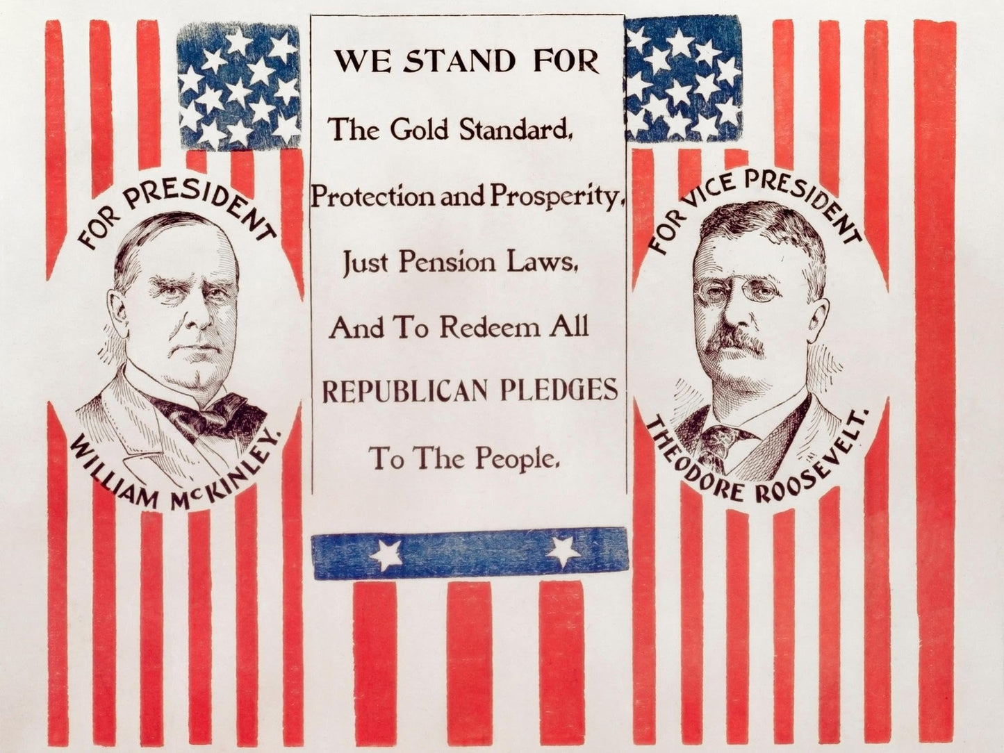 Mckinley Roosevelt Campaign Ad Glossy Poster Picture Photo Print Banner Booma Prints