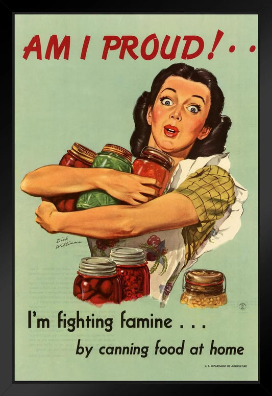 Fighting Famine Canning Food Glossy Poster Picture Photo Print Banner Booma Prints