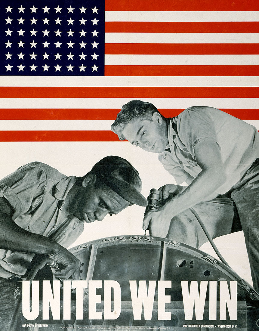United We Win War Propaganda Ad Glossy Poster Picture Photo Print Banner Booma Prints