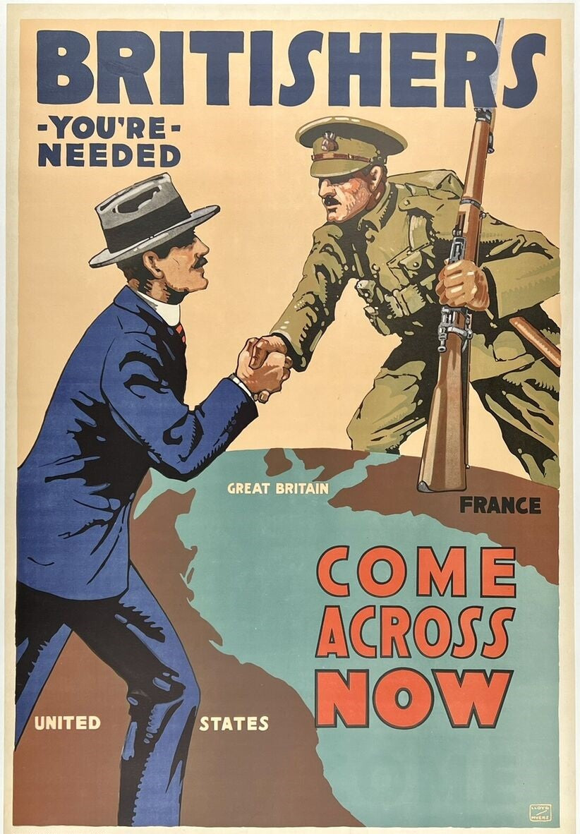 Britishers Needed Propaganda Ad Glossy Poster Picture Photo Print Banner Booma Prints