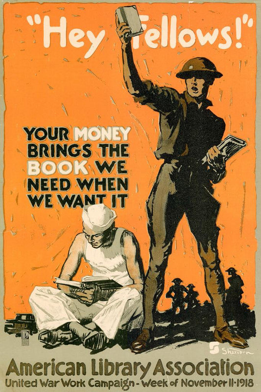 Library Association Ww1 Ad Glossy Poster Picture Photo Print Banner Booma Prints