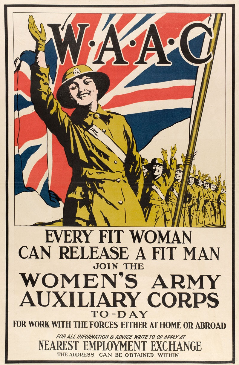Waac Ww1 Propaganda Ad Glossy Poster Picture Photo Print Banner Booma Prints