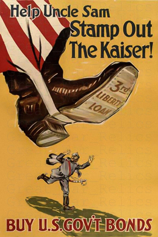Government Bonds Kaiser Ww1 Ad Glossy Poster Picture Photo Print Banner Booma Prints