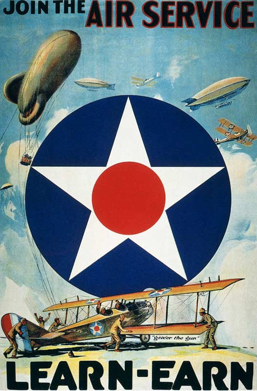 Us Air Service Ww2 Propaganda Glossy Poster Picture Photo Print Banner Booma Prints