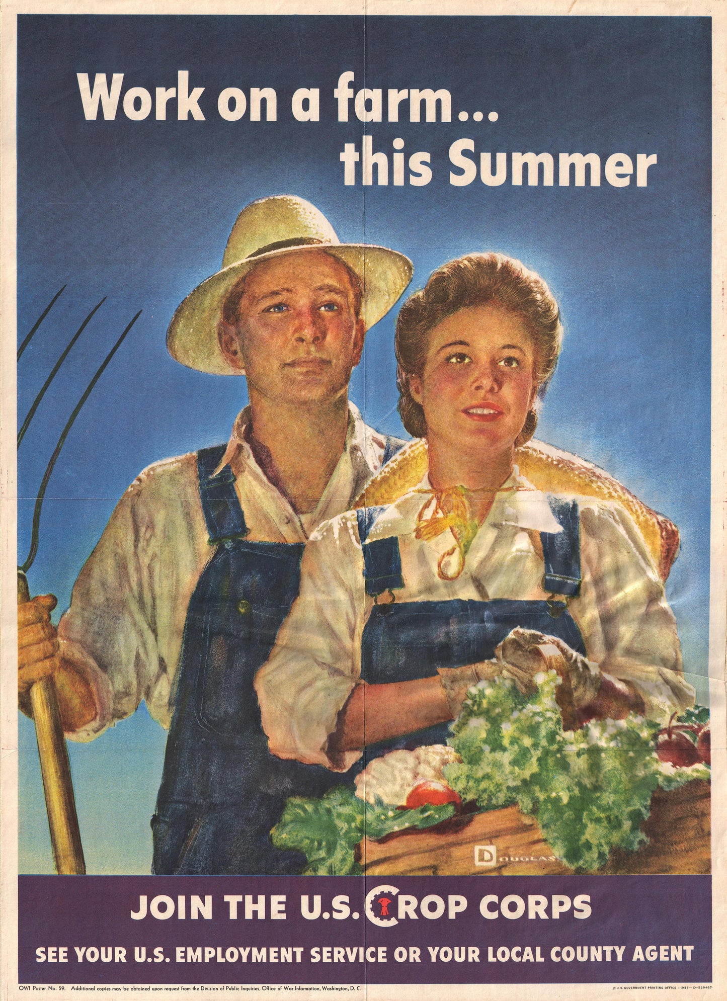 Us Crop Corps Ww2 Propaganda Glossy Poster Picture Photo Print Banner Booma Prints