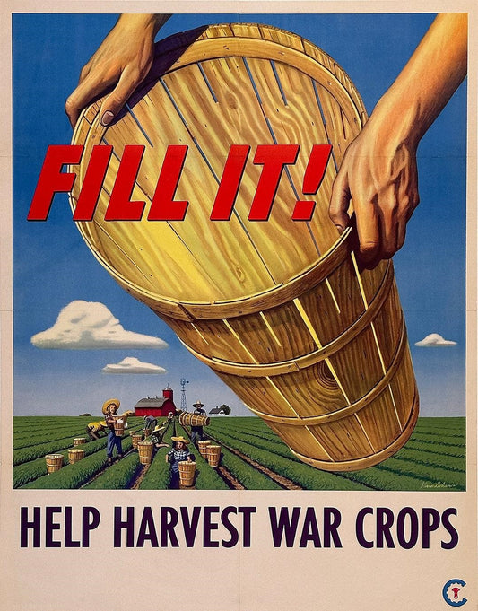 Harvest War Crops Ww2 Propaganda Glossy Poster Picture Photo Print Banner Booma Prints