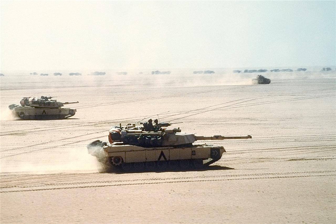 M1 Abrams Vehicle In Formation Glossy Poster Picture Photo Print Banner Booma Prints