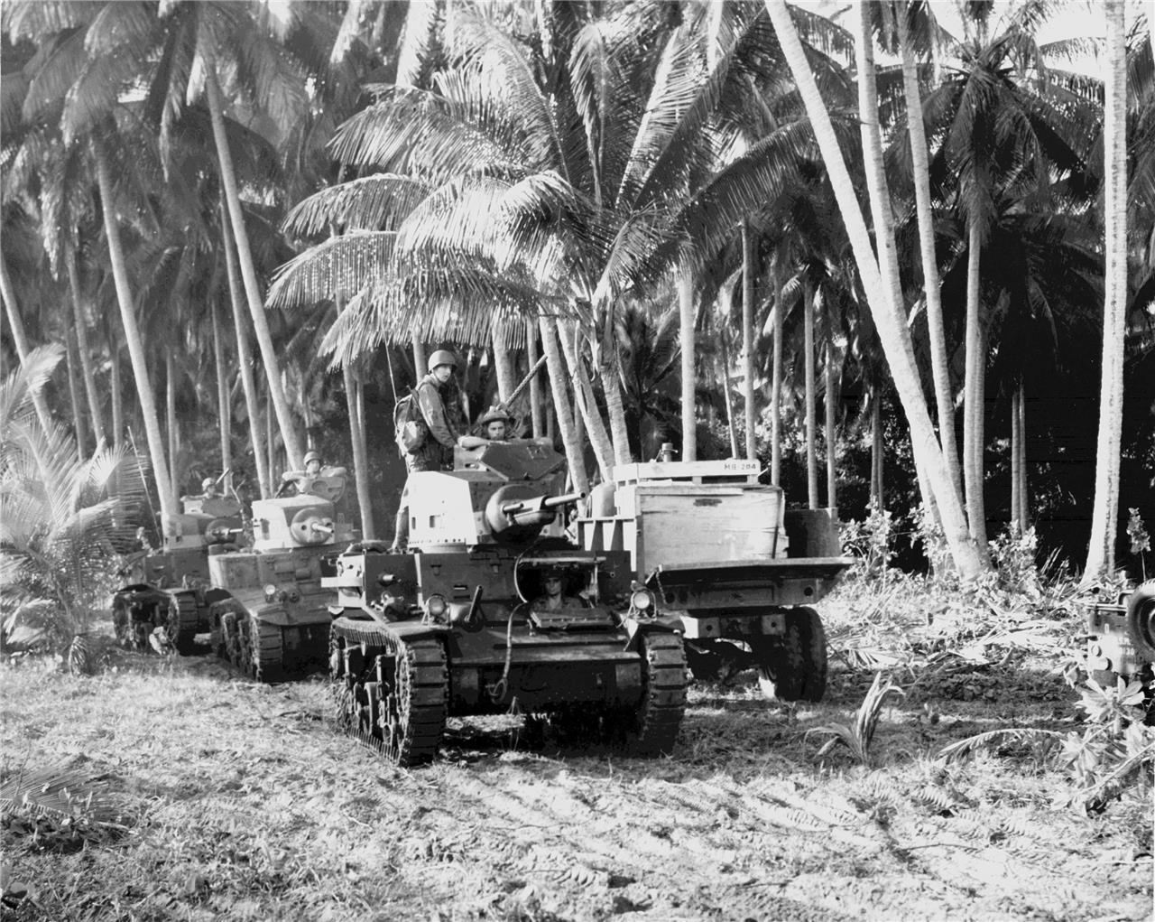 M2 Light Tank In Guadal Canal Glossy Poster Picture Photo Print Banner Booma Prints