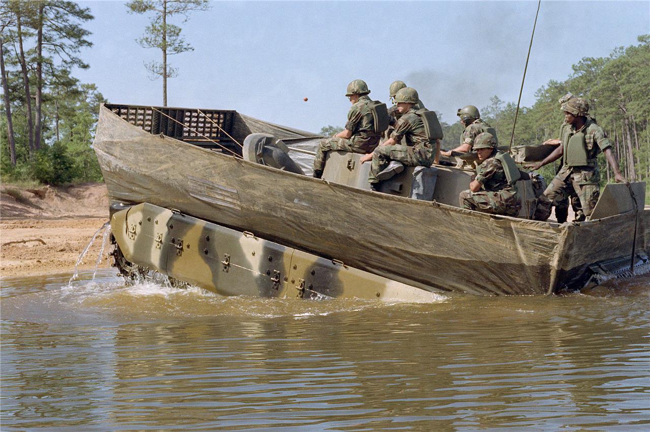M2 Bradley Tank At Victory Pond Glossy Poster Picture Photo Print Banner Booma Prints