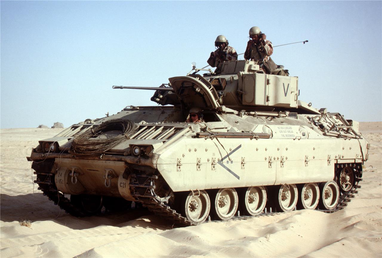 M2A1 Bradley Tank Desert Shield Glossy Poster Picture Photo Print Banner Booma Prints
