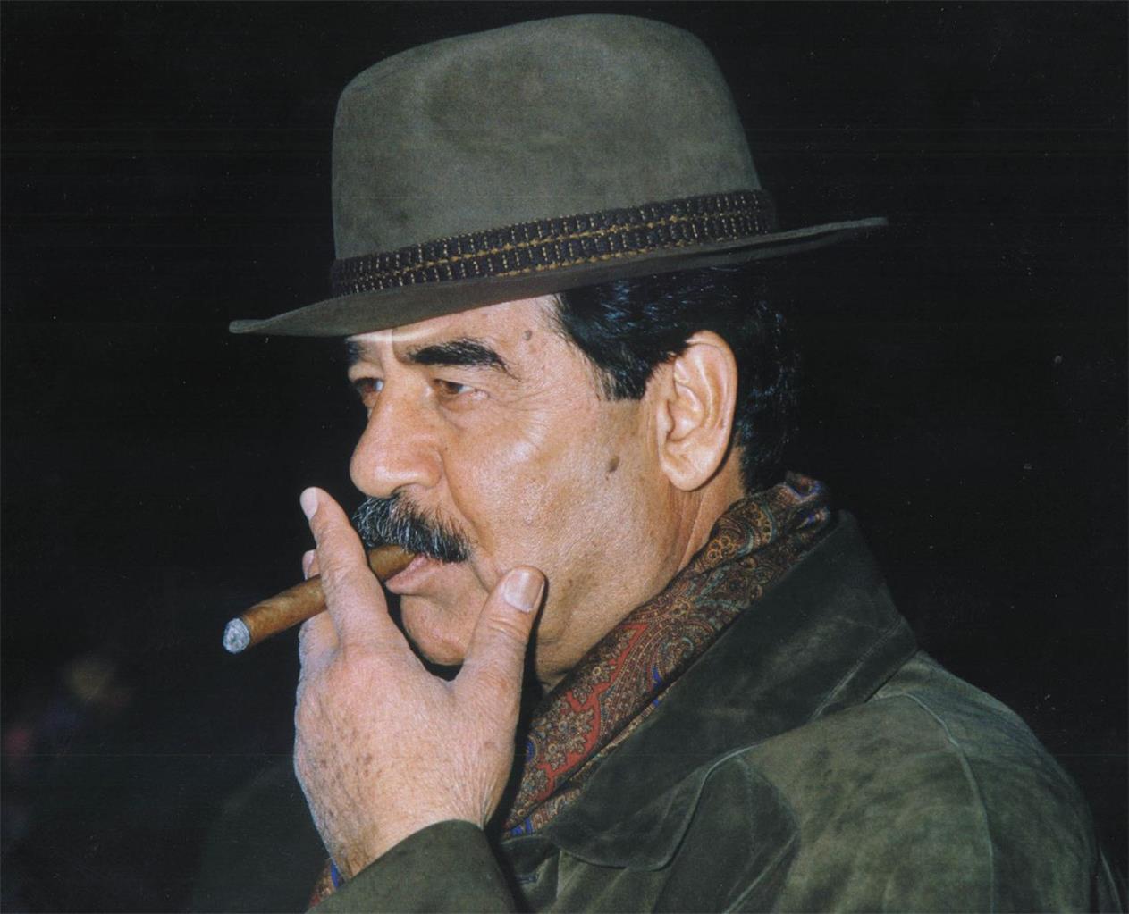 Saddam Hussein Smoking Cigar Glossy Poster Picture Photo Print Banner Iraq Booma Prints