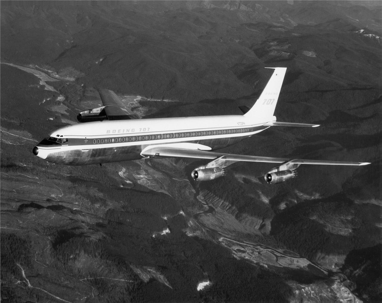 Boeing 707 Stratoliner Plane Glossy Poster Picture Photo Print Banner Booma Prints