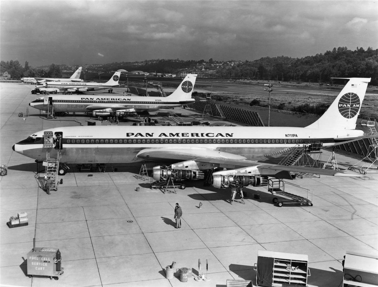 Pan American Boeing 707 Plane Glossy Poster Picture Photo Print Banner Booma Prints