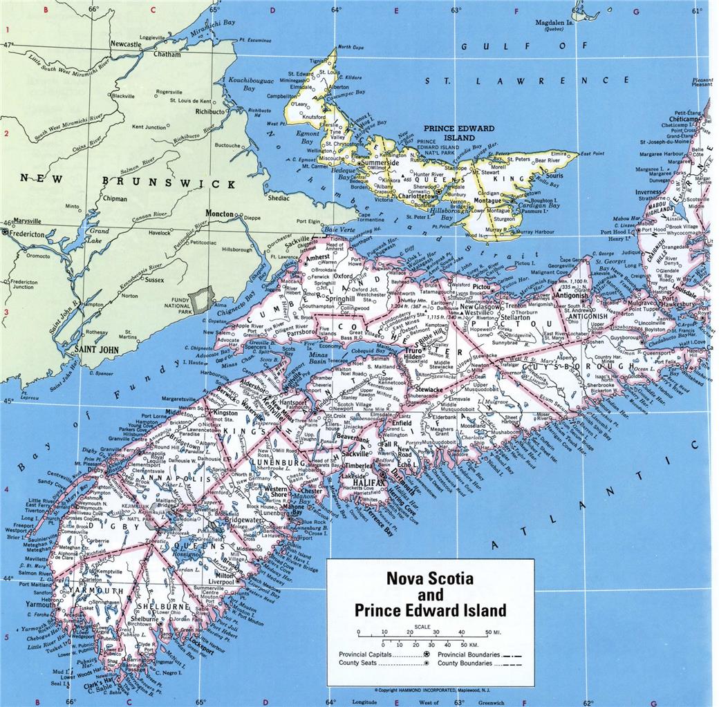 Prince Edward Island Ca Road Map Glossy Poster Picture Photo Print Banner Booma Prints