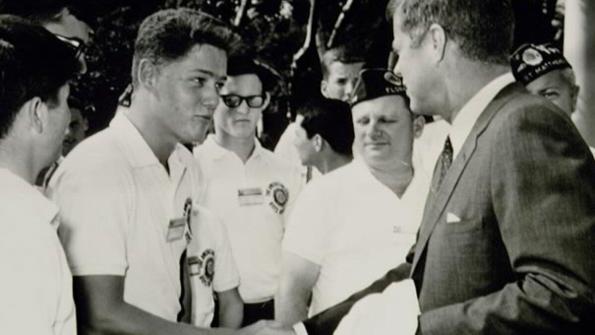 Bill Clinton John F Kennedy Meet Glossy Poster Picture Photo Print Banner Booma Prints