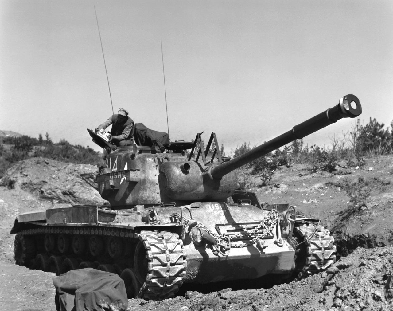 M46 Patton Marines Tank Korea Glossy Poster Picture Photo Print Banner Booma Prints