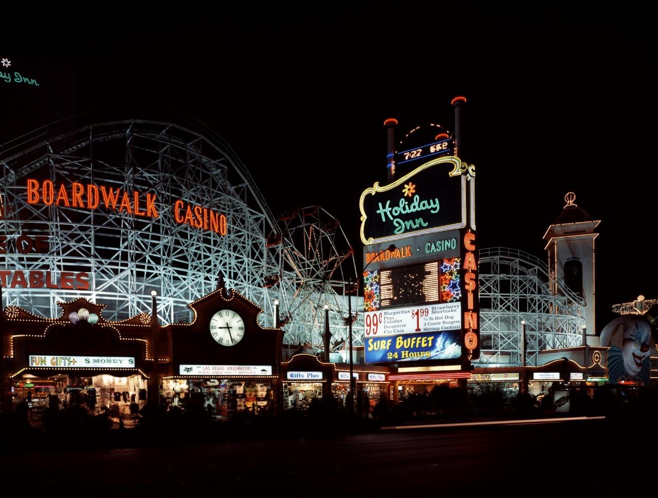 Boardwalk Casino Hotel At Night Las Vegas Poster Picture Photo Print Banner Booma Prints