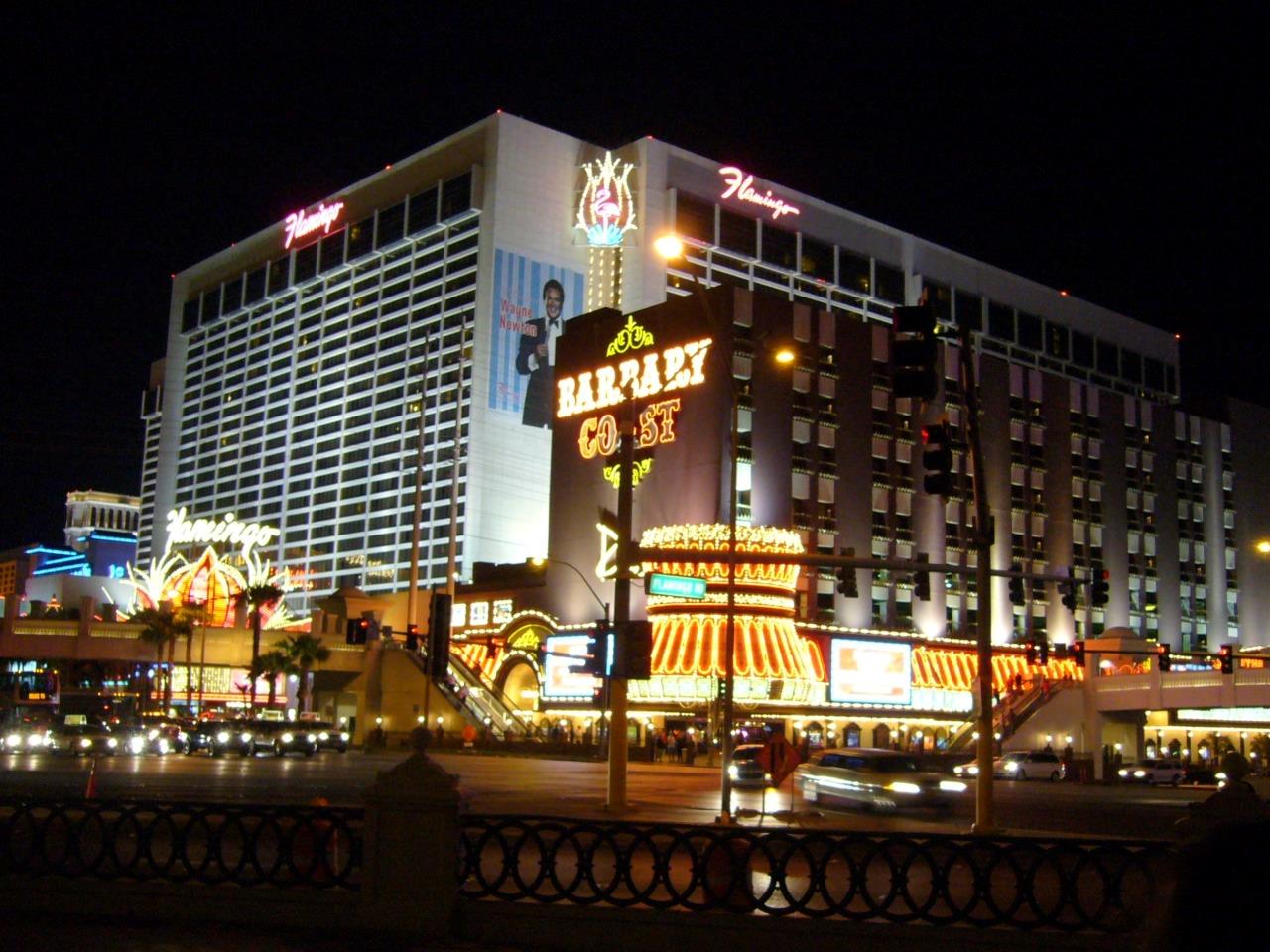 Flamingo Las Vegas Casino Hotel At Night Poster Picture Photo Print Banner Booma Prints