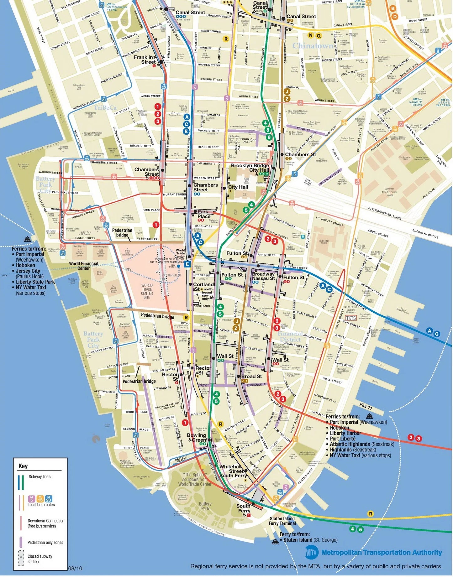 Lower Manhattan Map Nyc Glossy Poster Picture Photo Print Banner Booma Prints