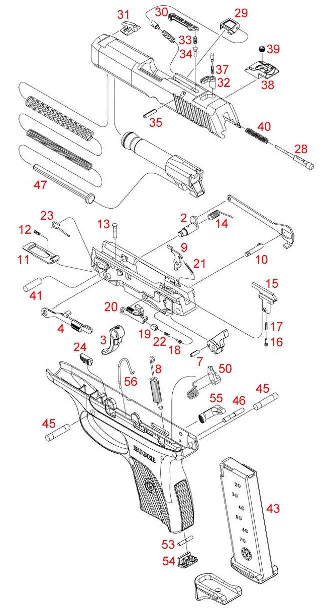Ruger Lc380 Gun Diagram Schematic Glossy Poster Picture Photo Print Banner Booma Prints