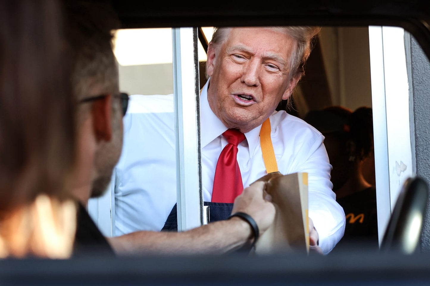 Trump Drive Thru Customers Glossy Poster Picture Photo Print Banner Booma Prints