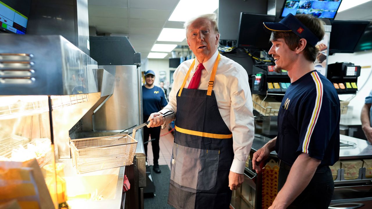 Trump Mcdonalds Frying Fries Glossy Poster Picture Photo Print Banner Booma Prints