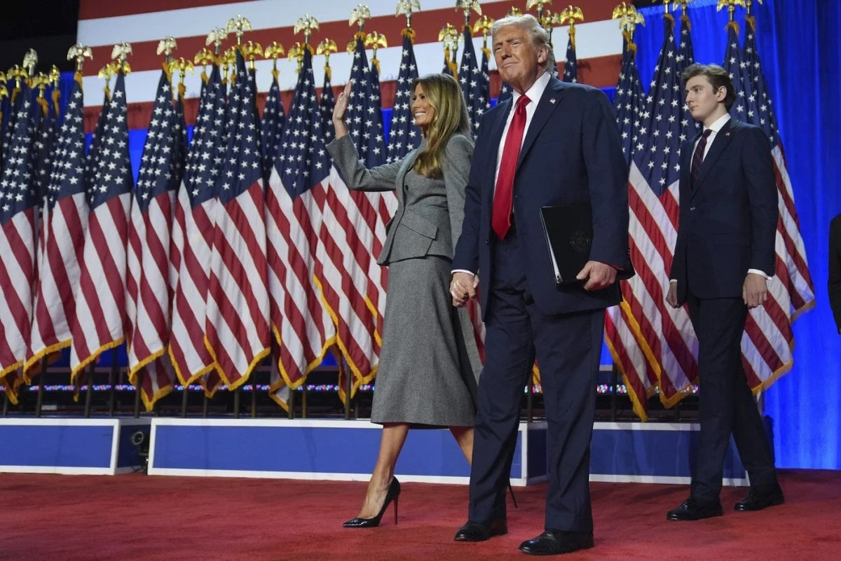 Trump Melania Barron 2024 Speech Glossy Poster Picture Photo Print Banner Booma Prints