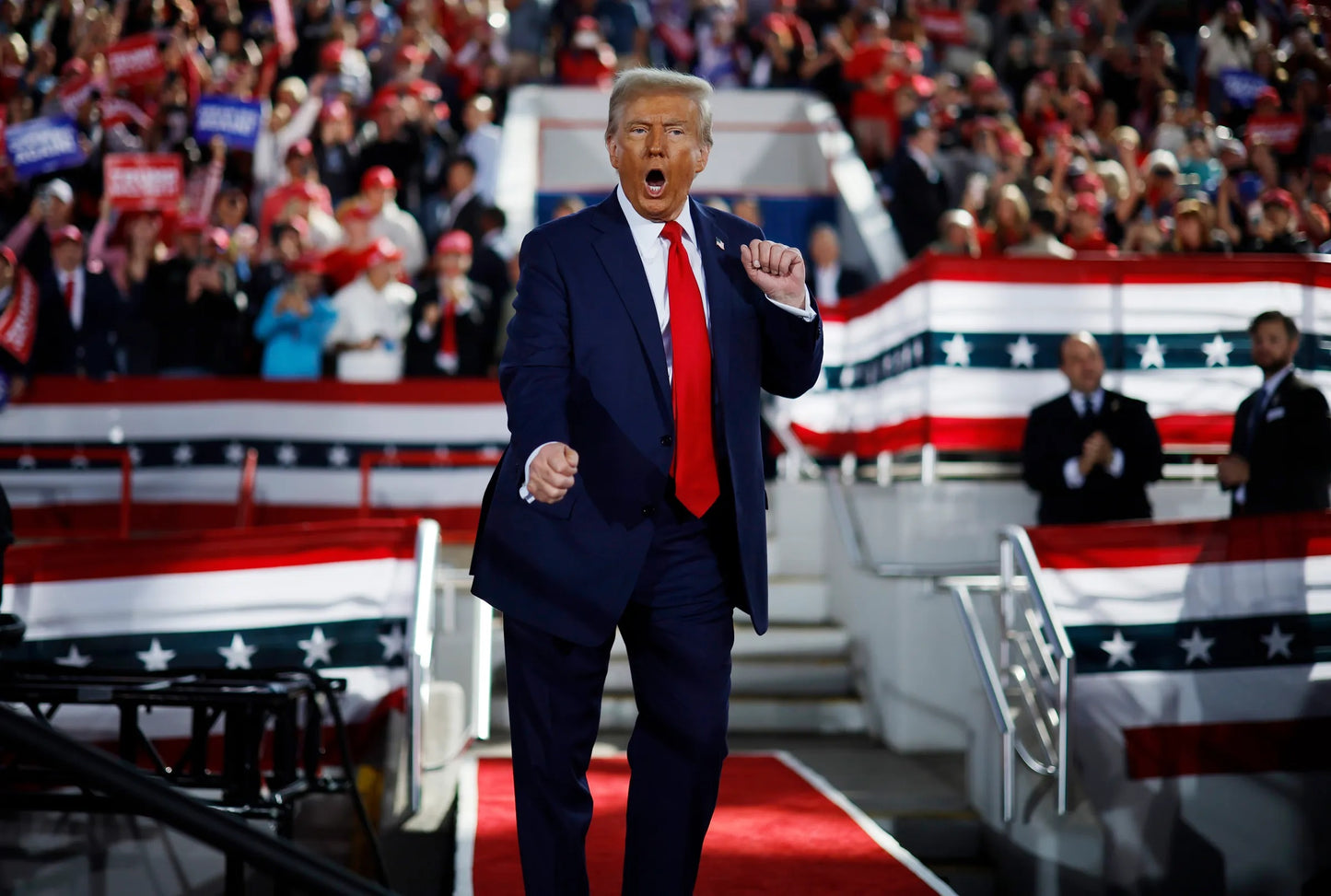 Donald Trump Dancing At Rally Glossy Poster Picture Photo Print Banner Booma Prints