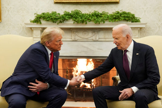 Trump Biden White House Meeting Glossy Poster Picture Photo Print Banner Booma Prints