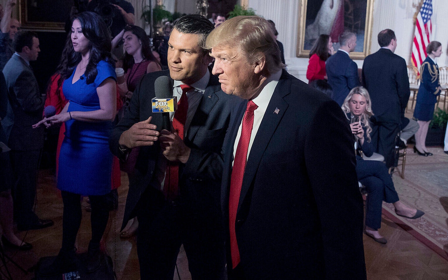 Pete Hegseth Donald Trump Fox Glossy Poster Picture Photo Print Banner Booma Prints