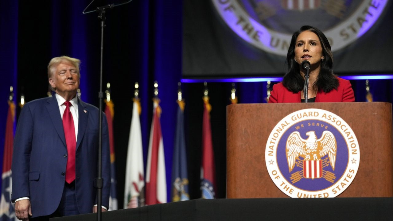 Trump Tulsi Gabbard Speech Glossy Poster Picture Photo Print Banner Booma Prints