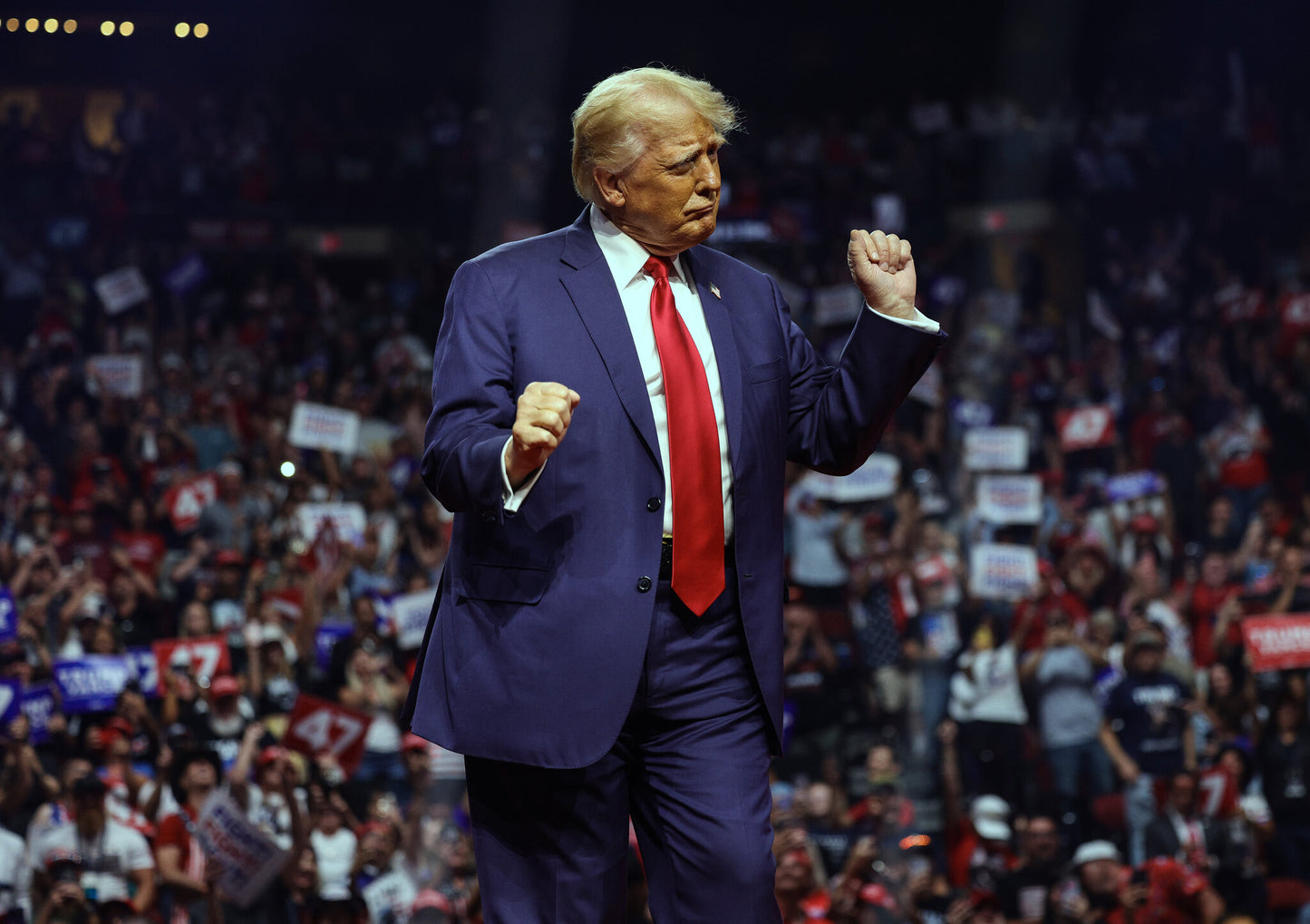 Donald J Trump Dancing Glossy Poster Picture Photo Print Banner Booma Prints