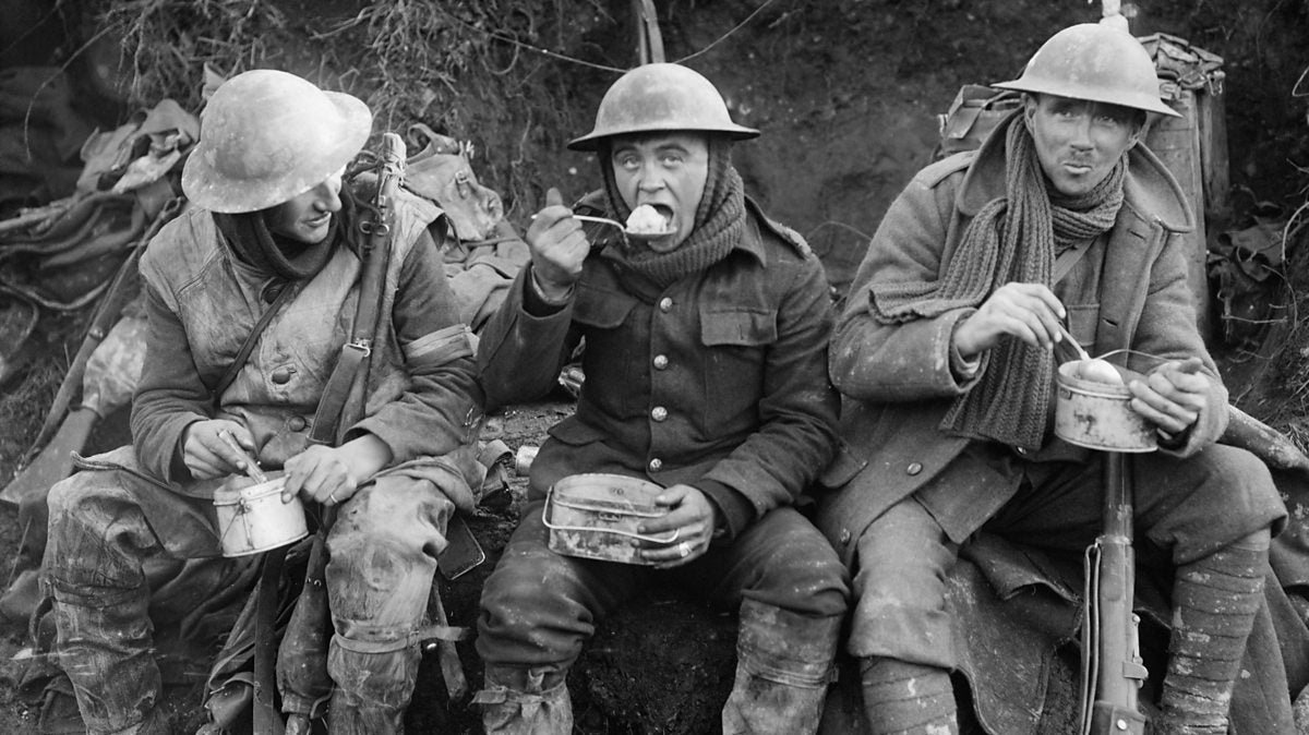 Ww1 Wwi Soldiers Eating Glossy Poster Picture Photo Print Banner Booma Prints