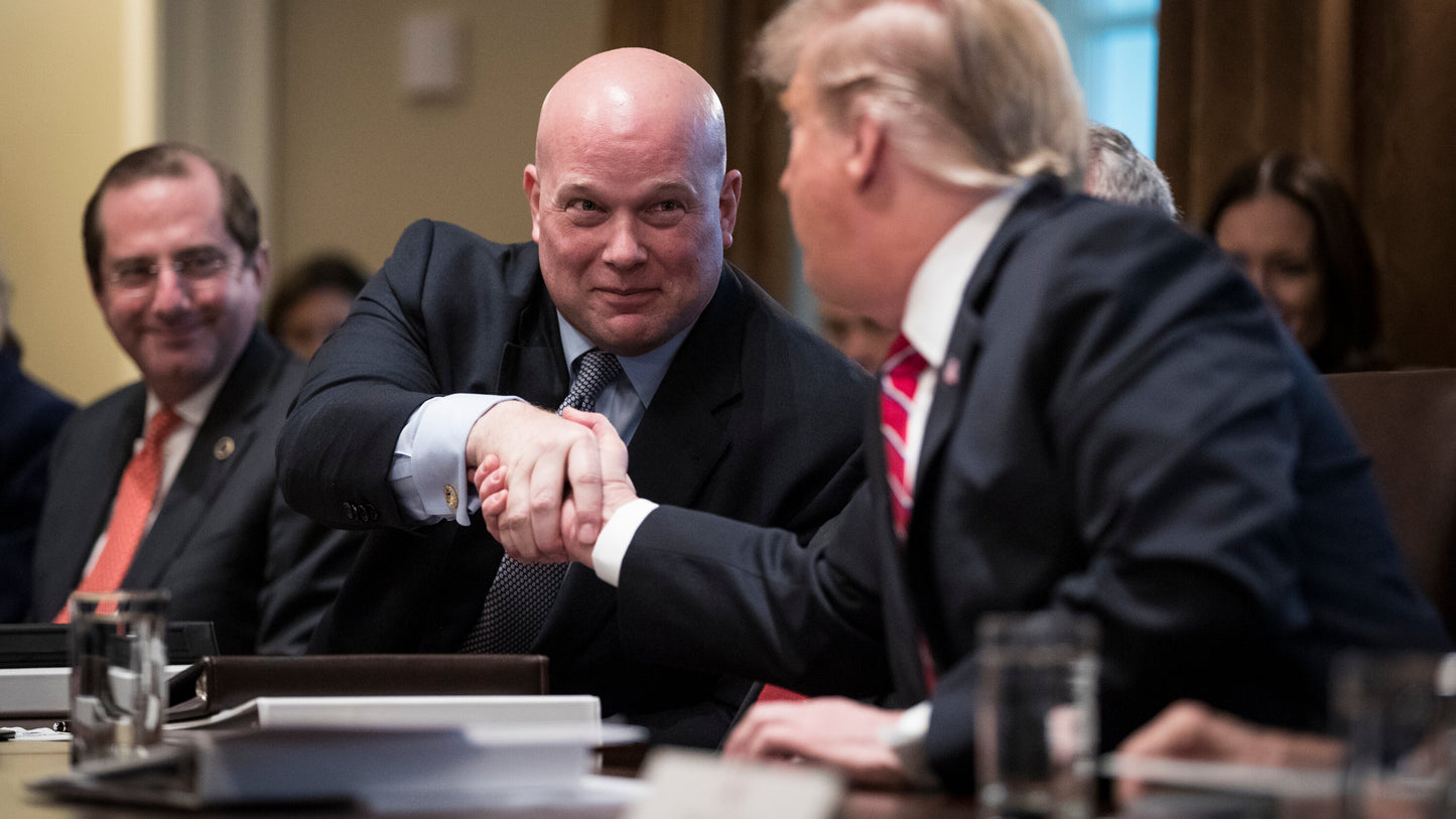Matthew Whitaker Trump Handshake Glossy Poster Picture Photo Print Banner Booma Prints