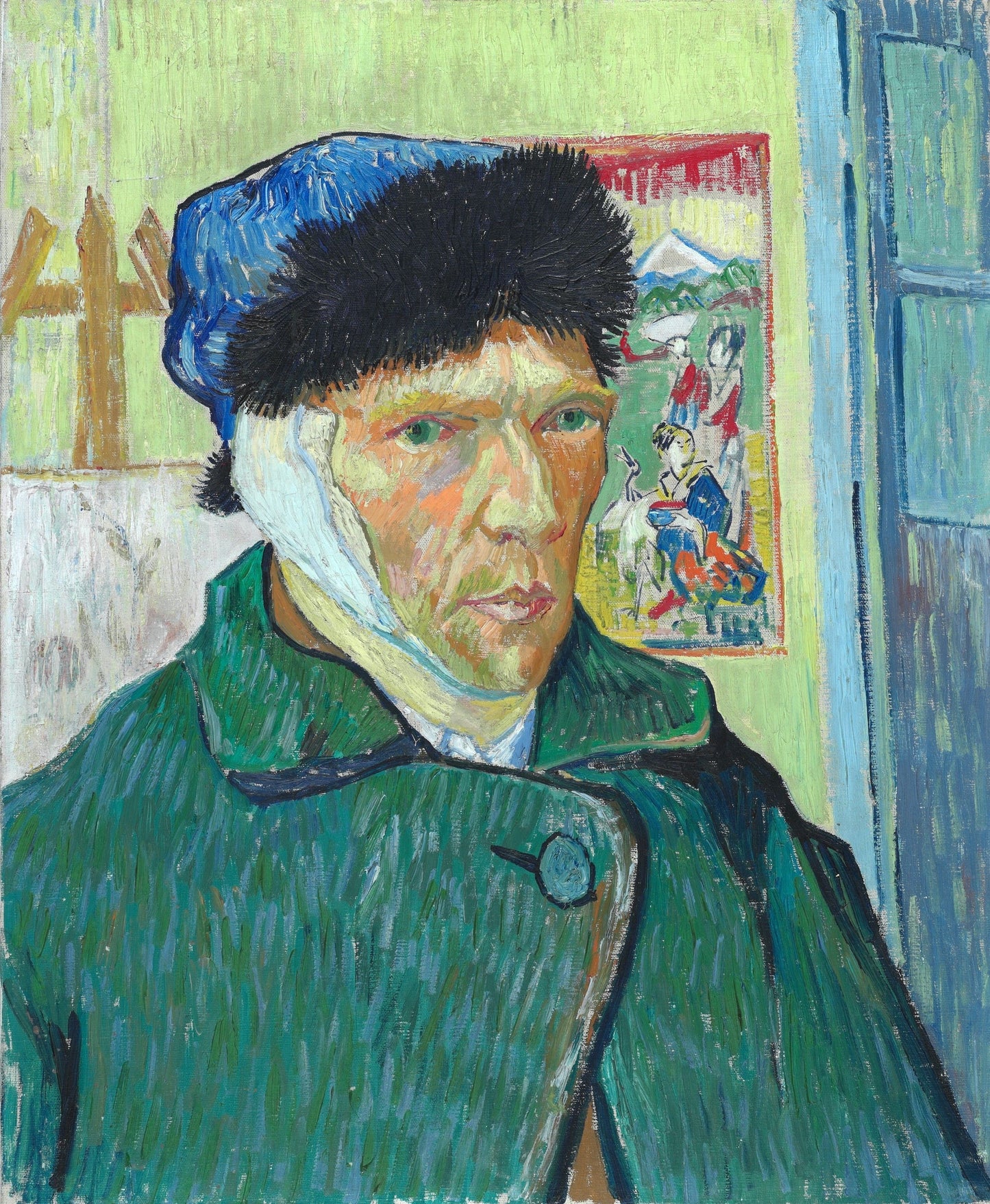 Van Gogh Portrait Bandaged Ear Glossy Poster Picture Photo Print Banner  Booma Prints