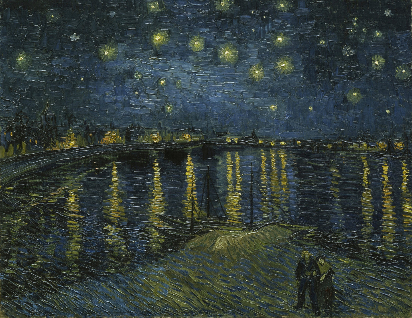 Van Gogh Starry Night Over Rhone Glossy Poster Picture Photo Print Banner  Booma Prints
