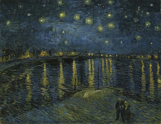 Van Gogh Starry Night Over Rhone Glossy Poster Picture Photo Print Banner  Booma Prints