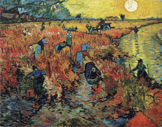Van Gogh The Red Vineyard Glossy Poster Picture Photo Print Banner  Booma Prints