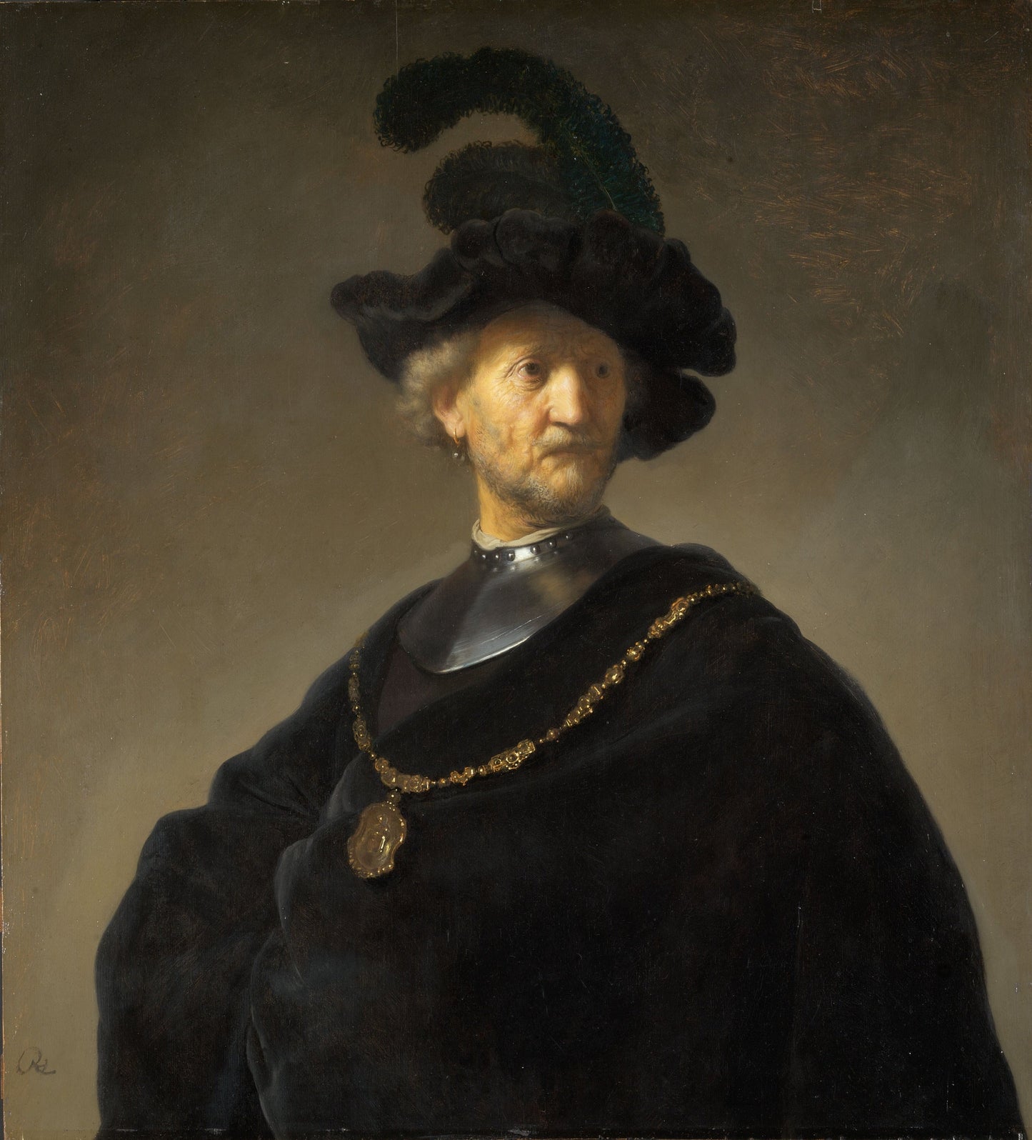 Rembrandt Old Man With Gold Chain Glossy Poster Picture Photo Print Banner  Booma Prints