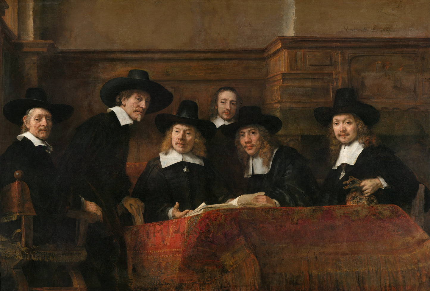 Rembrandt Syndics Drapers' Guild Glossy Poster Picture Photo Print Banner  Booma Prints