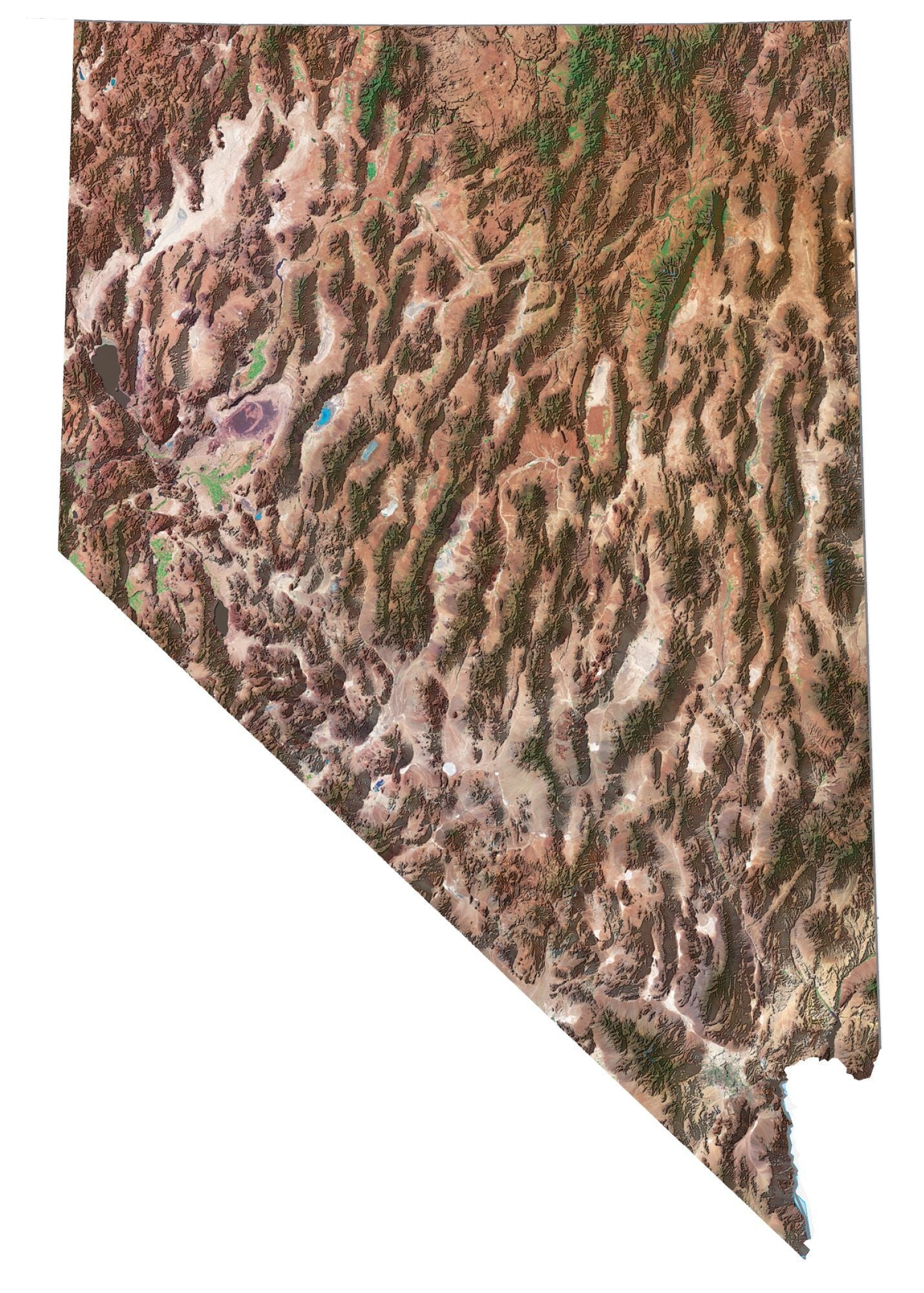 Nevada Satellite Map Glossy Poster Picture Photo Print Banner  Booma Prints