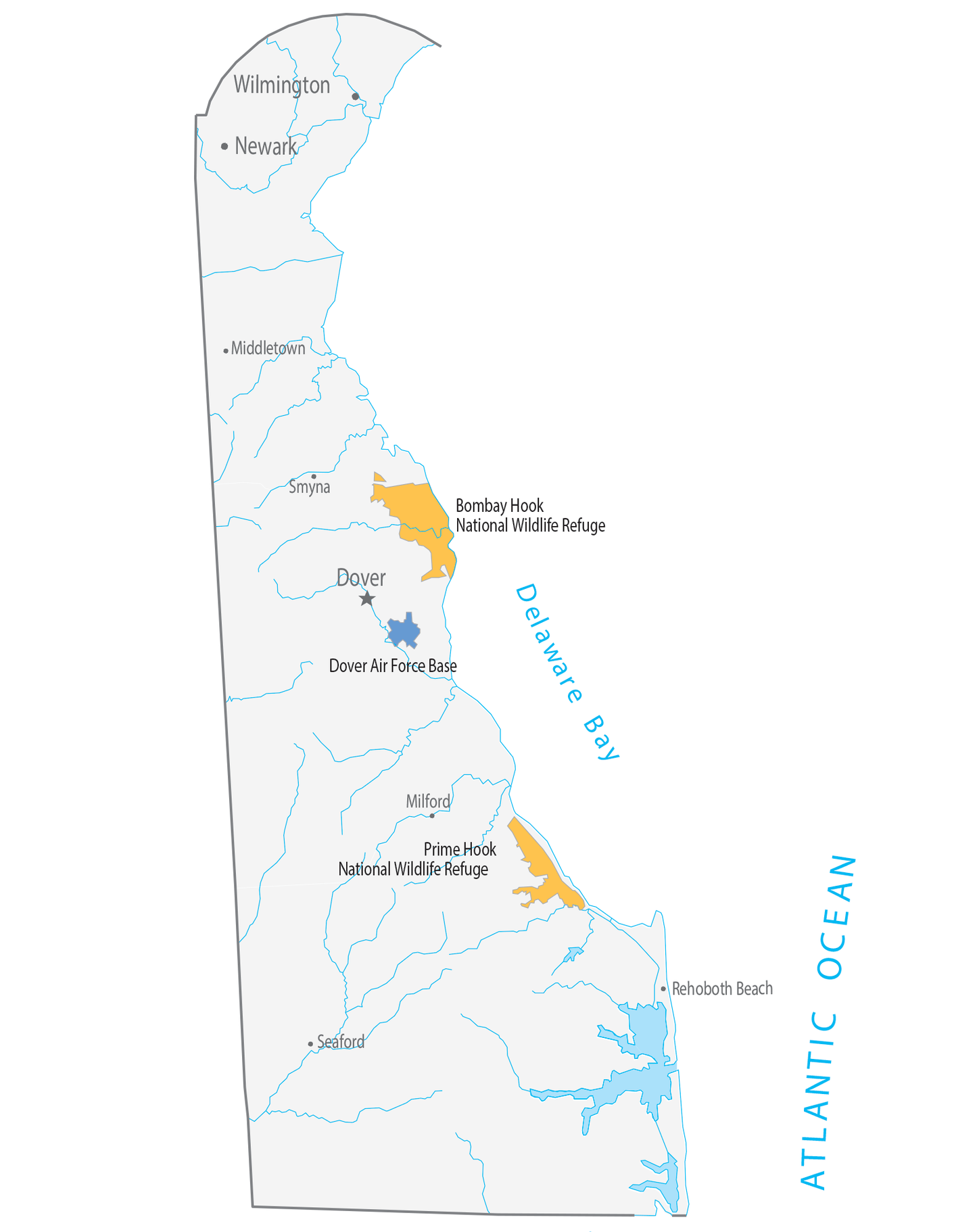Delaware County Map Glossy Poster Picture Photo Print Banner  Booma Prints