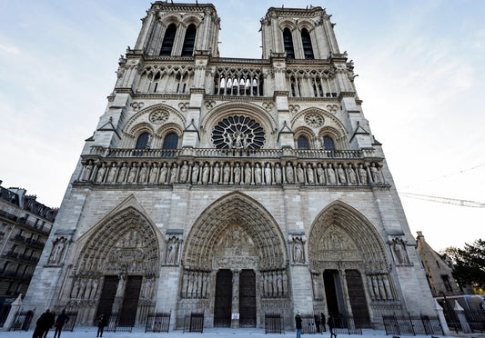 Notre Dame Exterior 2024 Glossy Poster Picture Photo Print Banner  Booma Prints