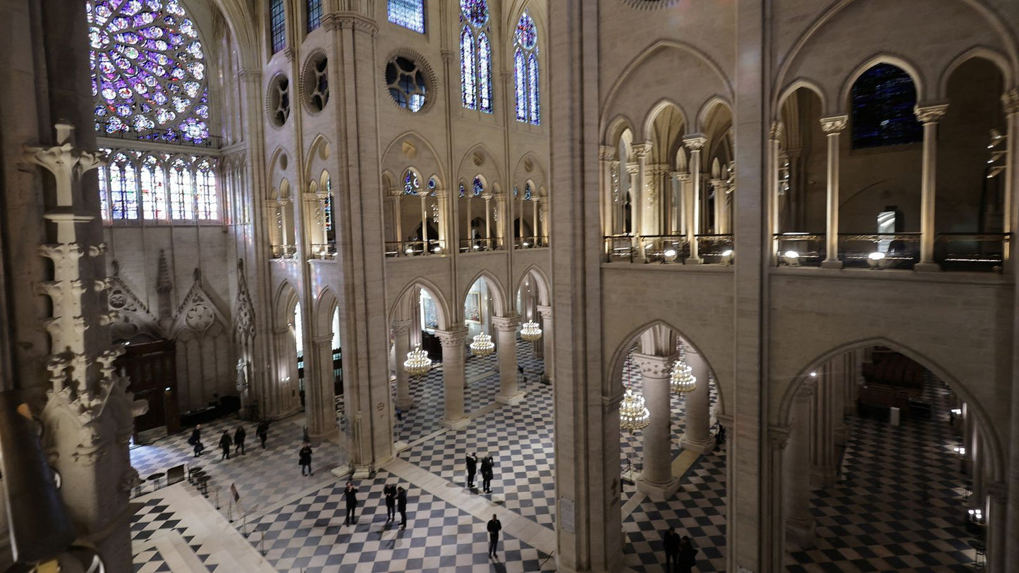 Notre Dame Cathedral 2024 Inside Glossy Poster Picture Photo Print Banner  Booma Prints