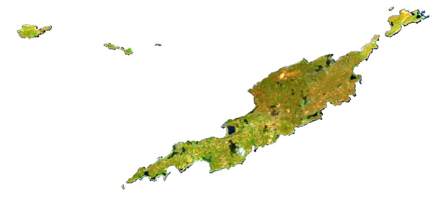 Anguilla Satellite Map Glossy Poster Picture Photo Print Banner  Booma Prints