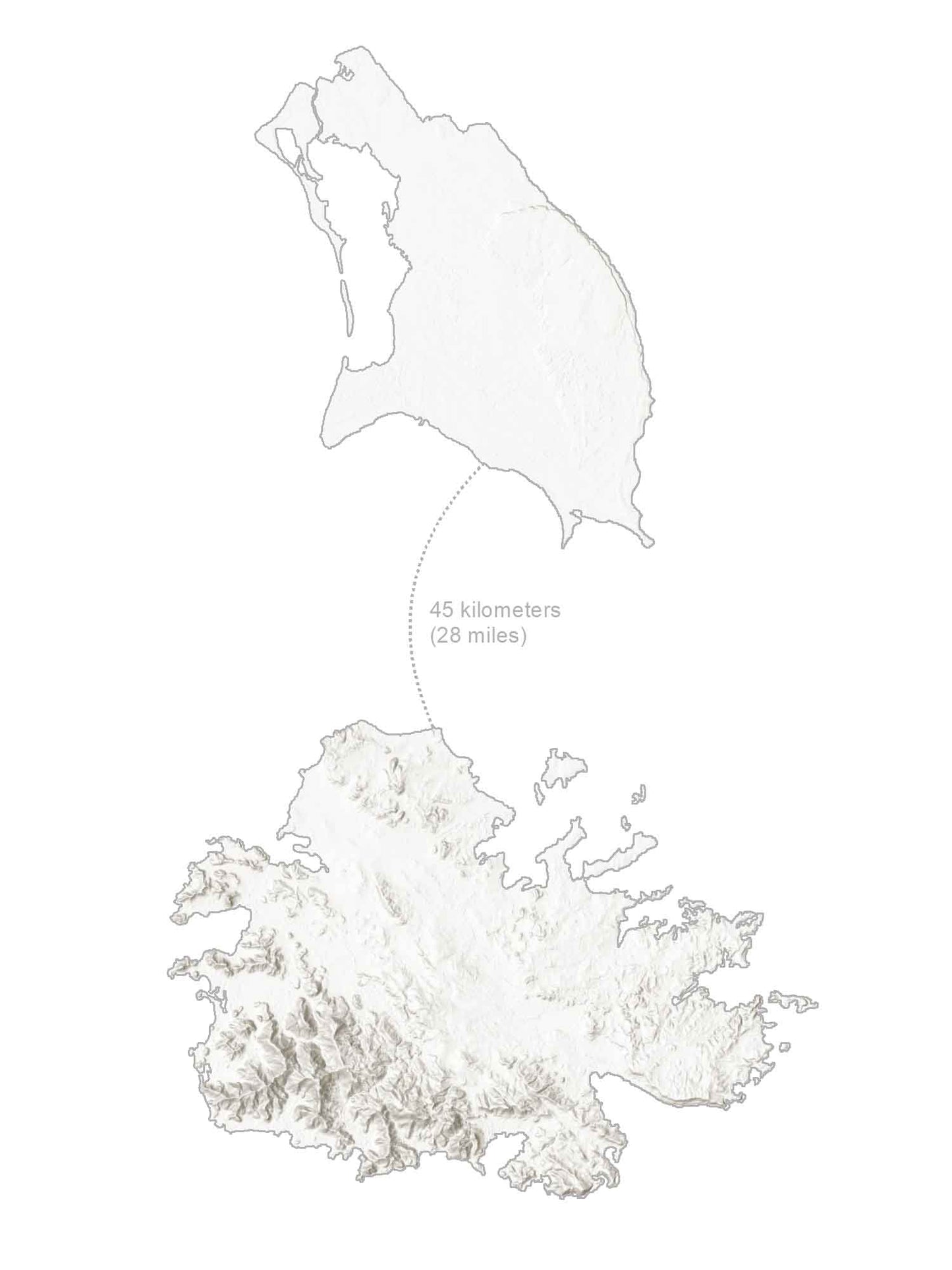 Antigua & Barbuda Elevation Map Glossy Poster Picture Photo Print Banner  Booma Prints
